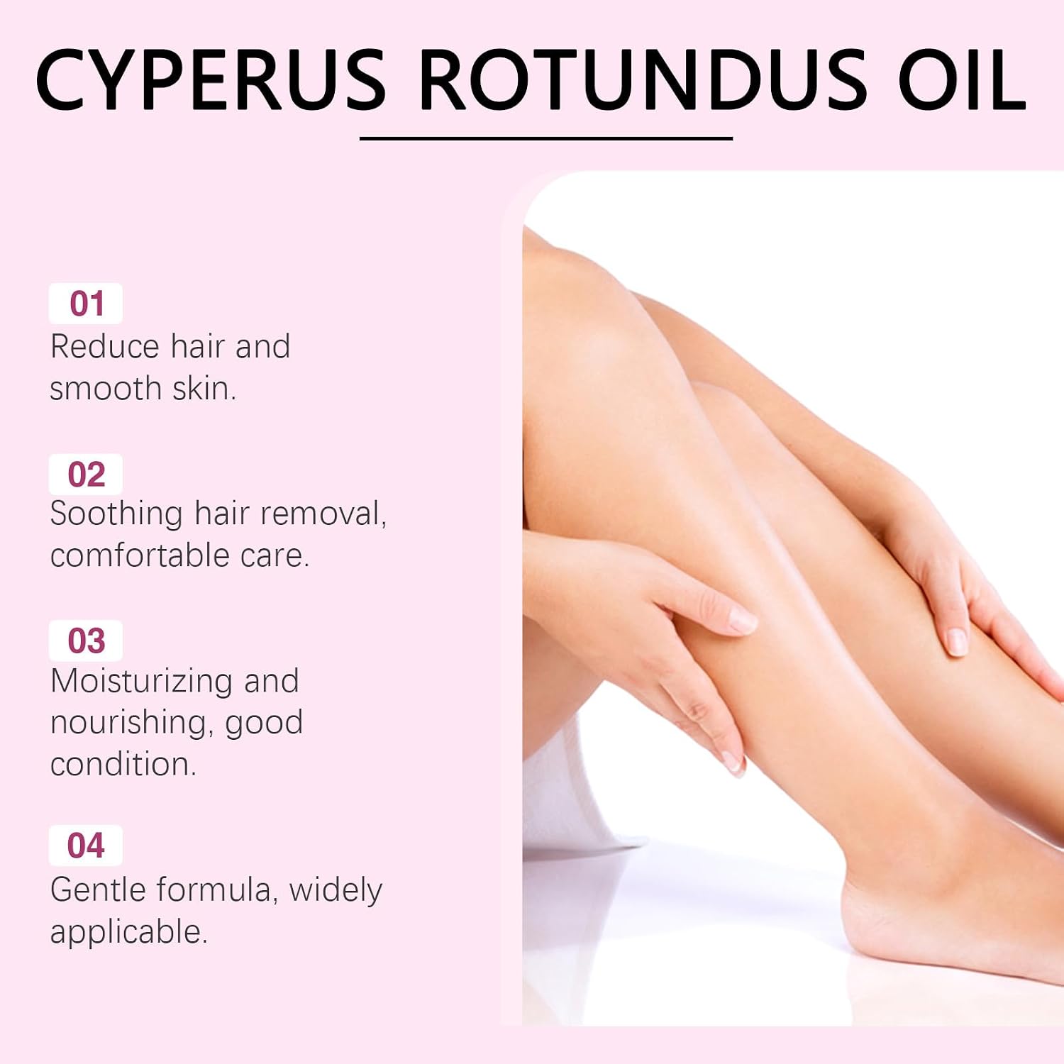 MQN Aceite Natural Depilador e Inhibidor de Crecimiento Capilar Cyperus Rotundus 60ml