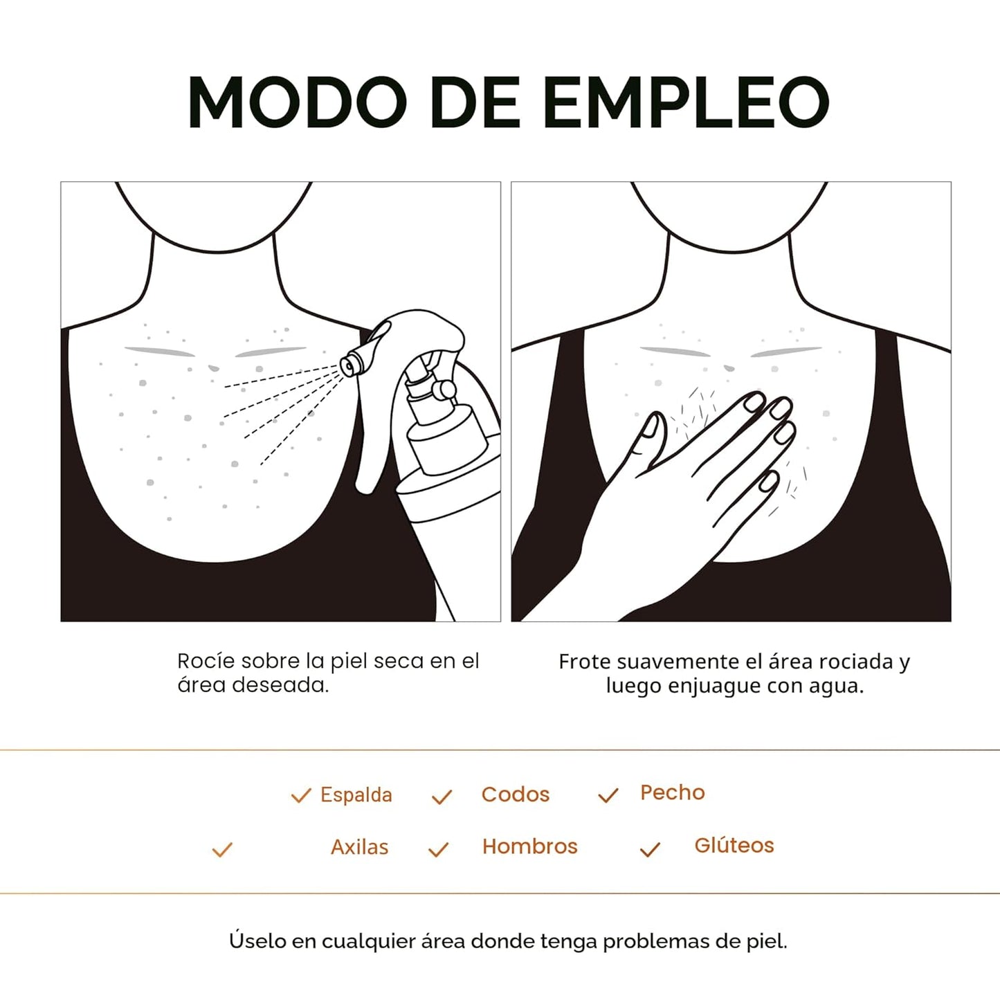 Dr.Melaxin Spray Exfoliante Corporal Ácido Kójico y Cúrcuma 200ml