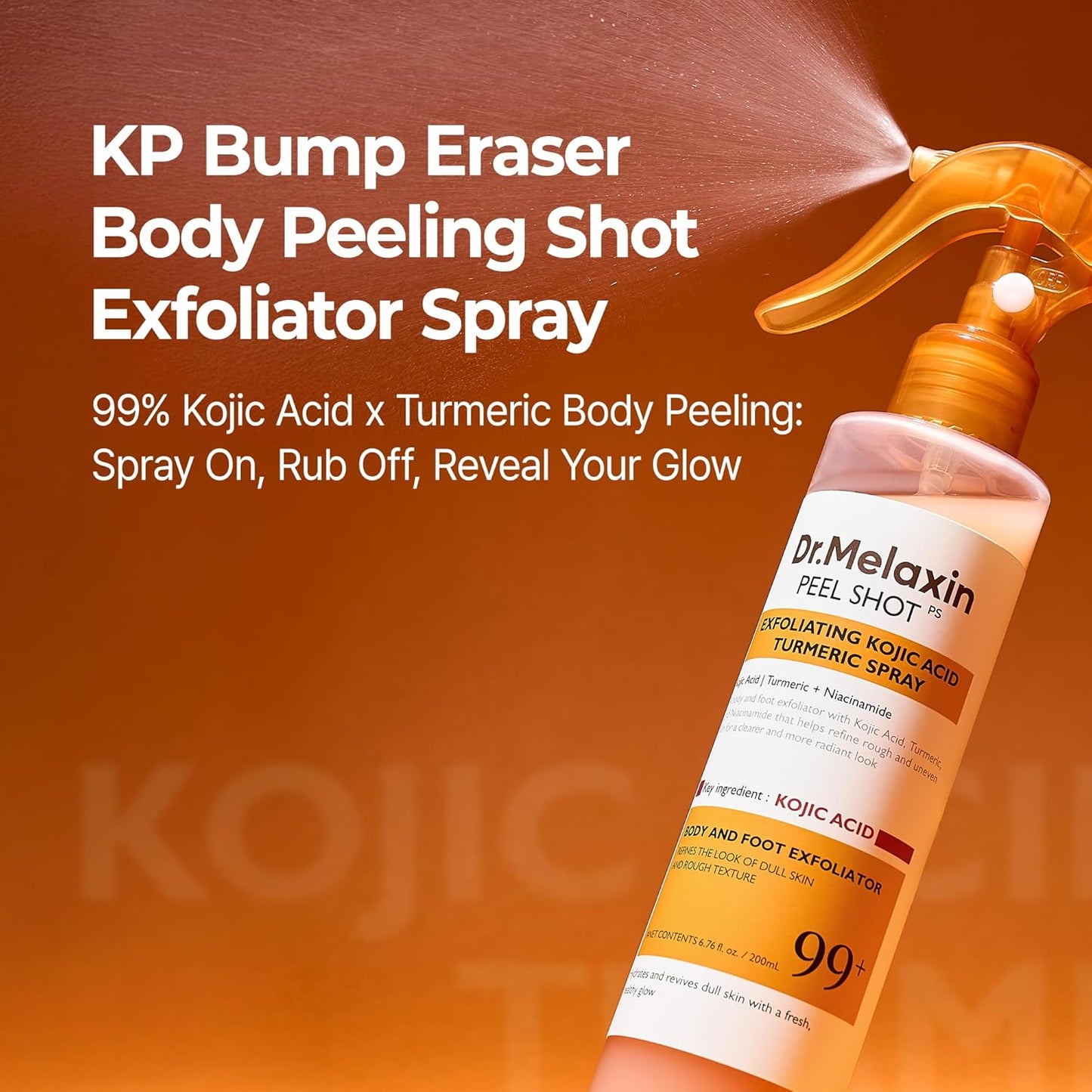 Dr.Melaxin Spray Exfoliante Corporal Ácido Kójico y Cúrcuma 200ml