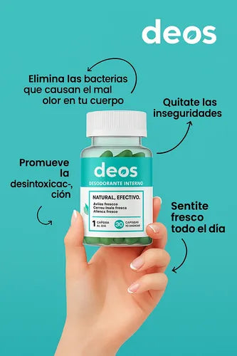 DEOS – SUPLEMENTO DESODORIZANTE INTERNO (30 cápsulas)