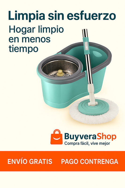 TRAPEADOR GIRATORIO PLASTICO CON BASE DE ALUMINIO
