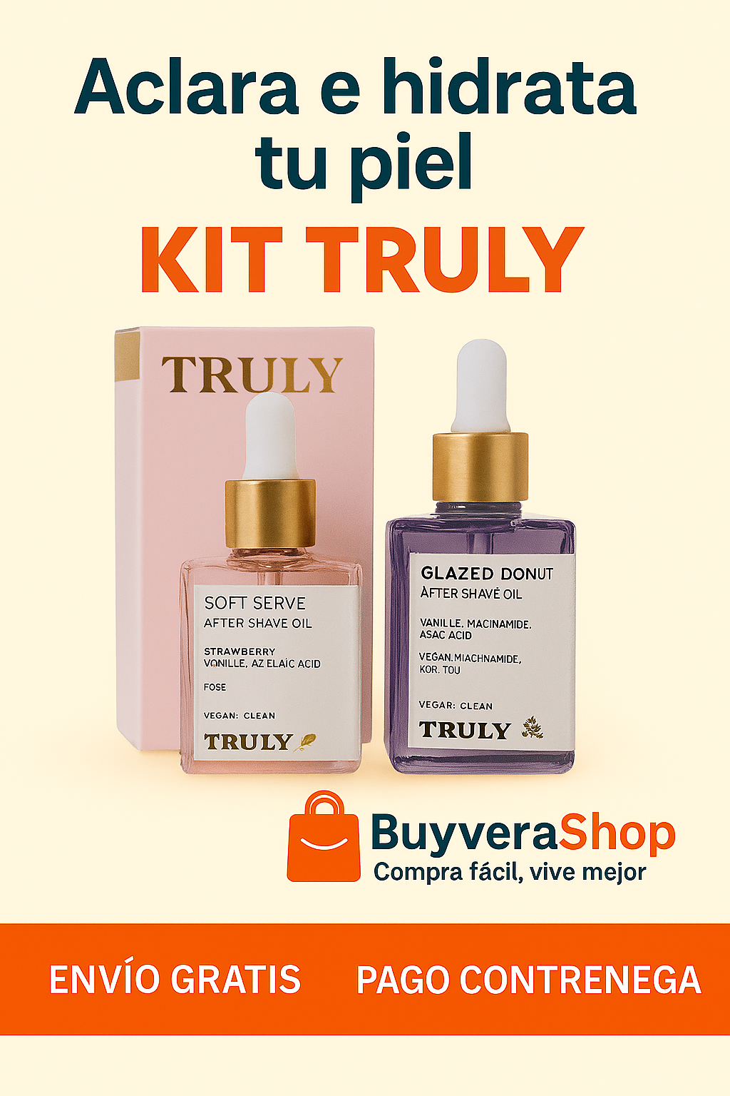 KIT TRULY SUPER TRULYS. FORMULA ACLARANTE + HIDRATANTE (ROSADO Y MORADO)
