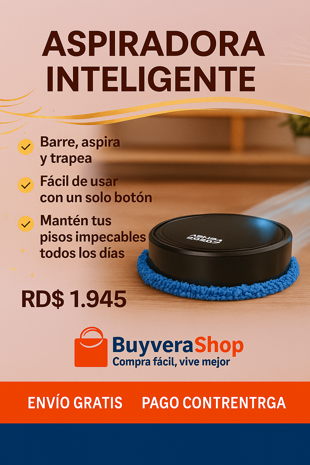 ASPIRADORA INTELIGENTE CON TRAPEADOR XM12
