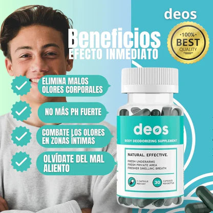 DEOS – SUPLEMENTO DESODORIZANTE INTERNO (30 cápsulas)